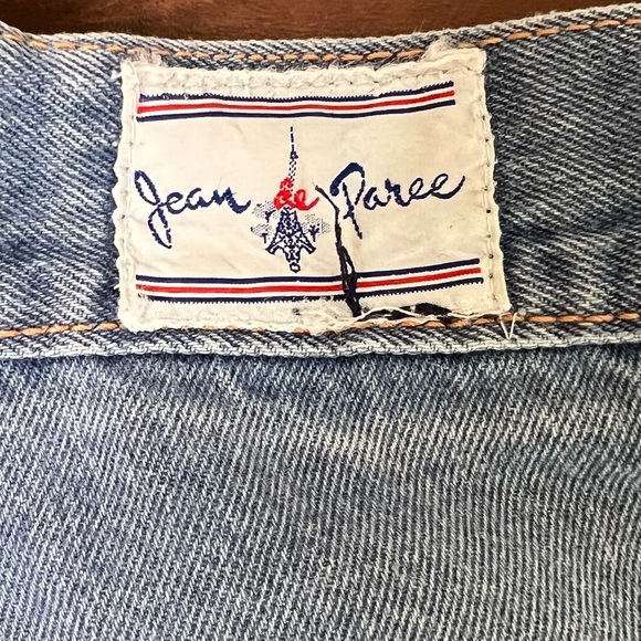 VINTAGE 1970s Denim Jean De Paree High Rise Jeans Straight Vtg 70s Size 7 / 8 - Picture 6 of 11